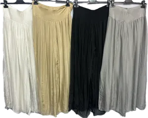 Silk Pant With Slit