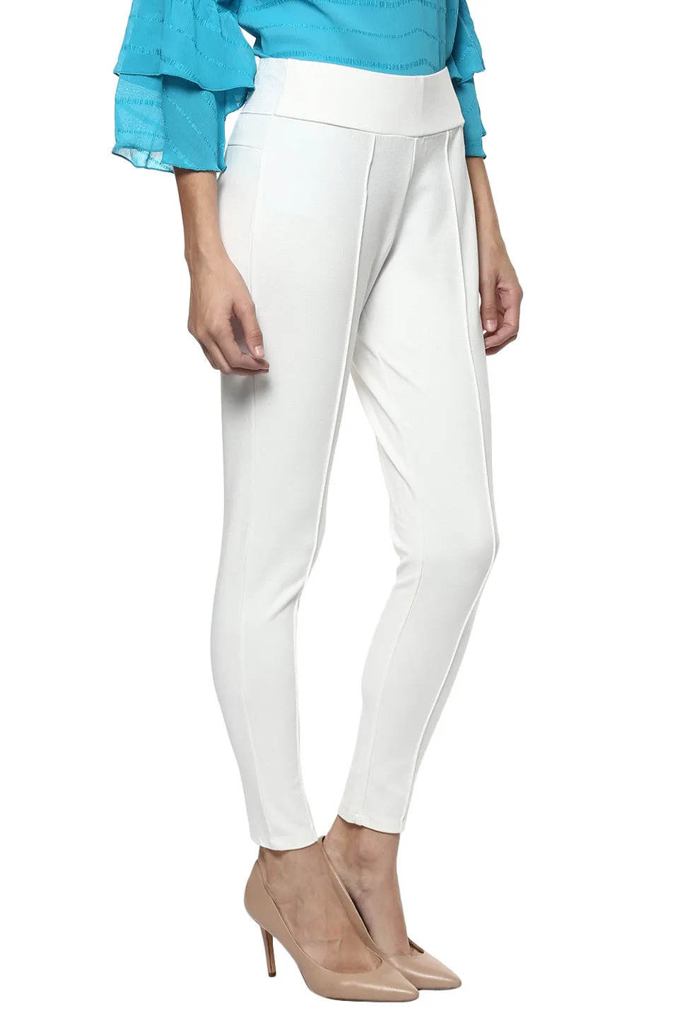 Solid Fit White Legging