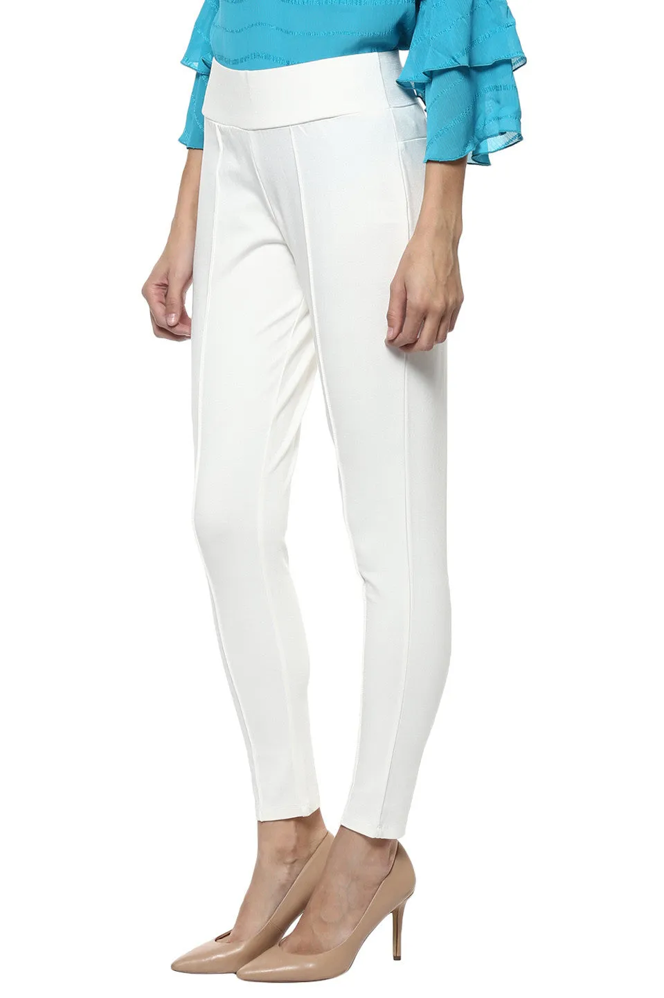 Solid Fit White Legging