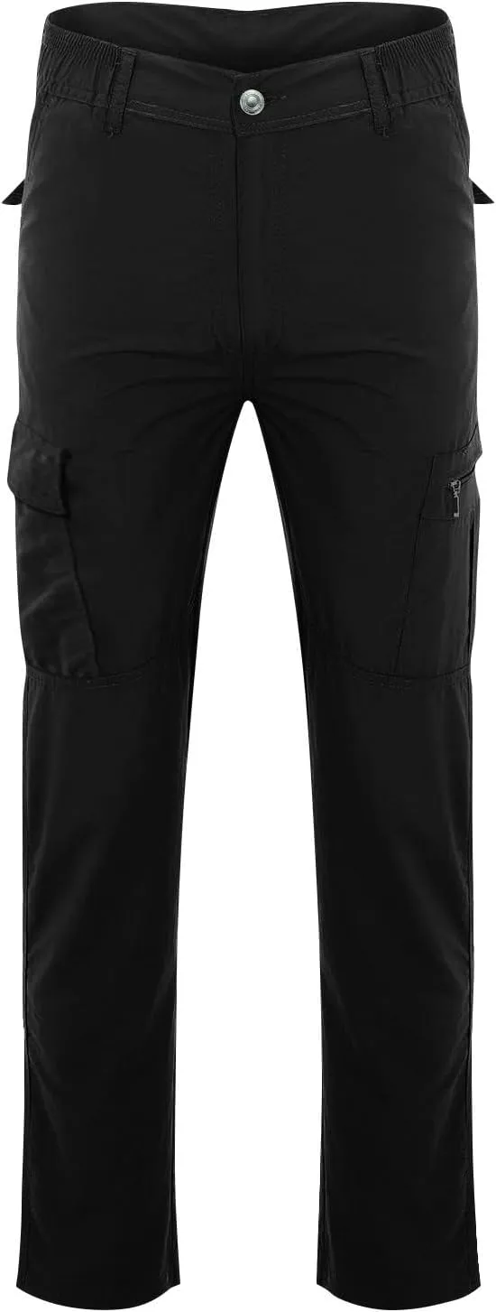 Tactic Pants for Men Hiking Water Resistant Ripstop Flex Cargo Pants Multi Pockets Outdoor Lightweight Trousers