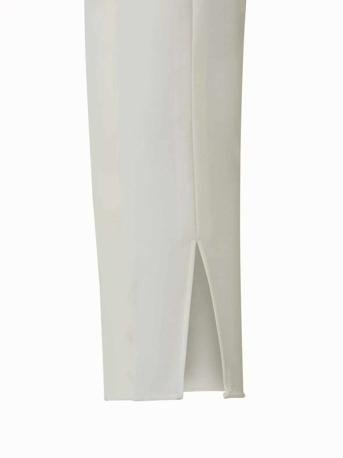 Tapered Laser Cut Crêpe Pants