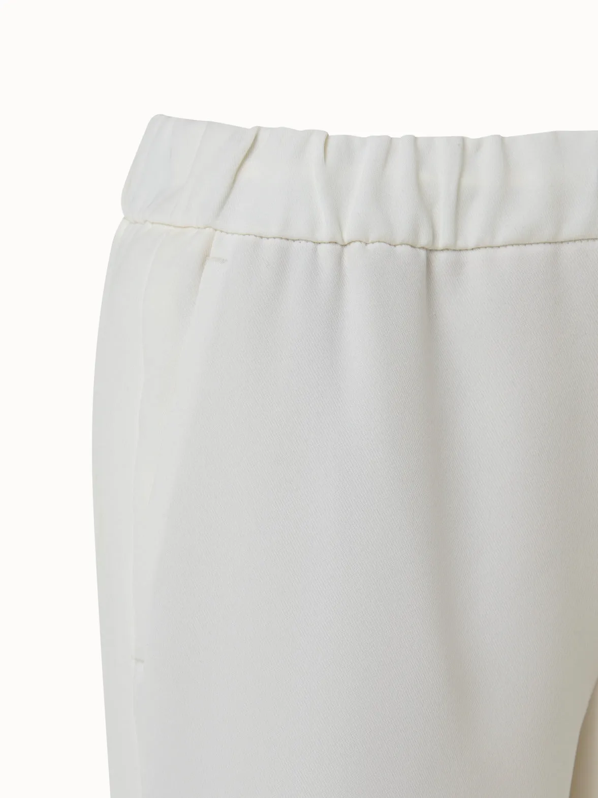 Tapered Laser Cut Crêpe Pants