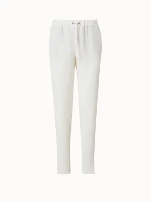Tapered Laser Cut Crêpe Pants