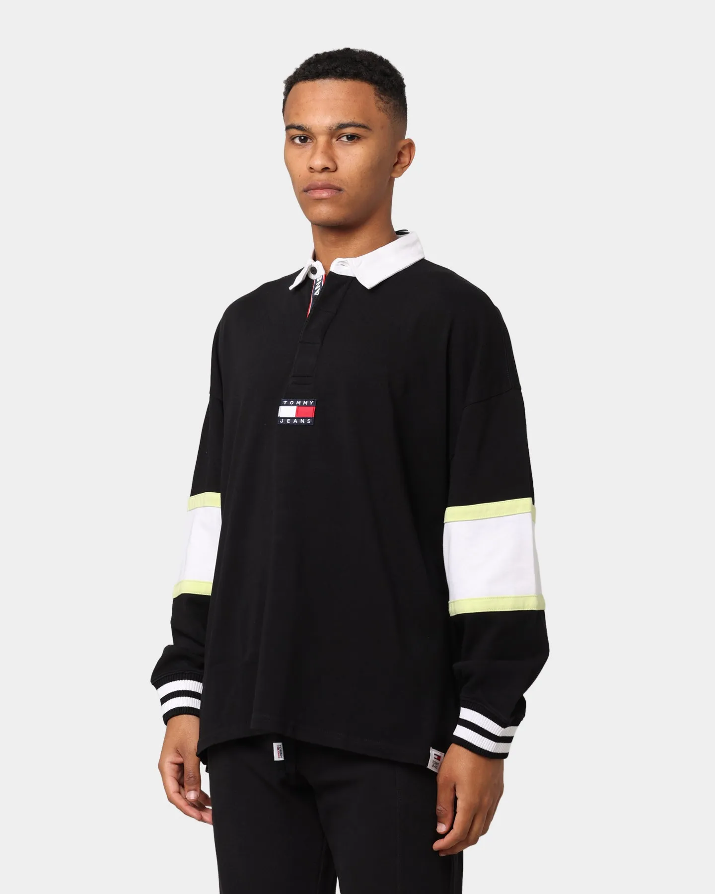 Tommy Jeans Tommy Badge Rugby Shirt Black/Multi