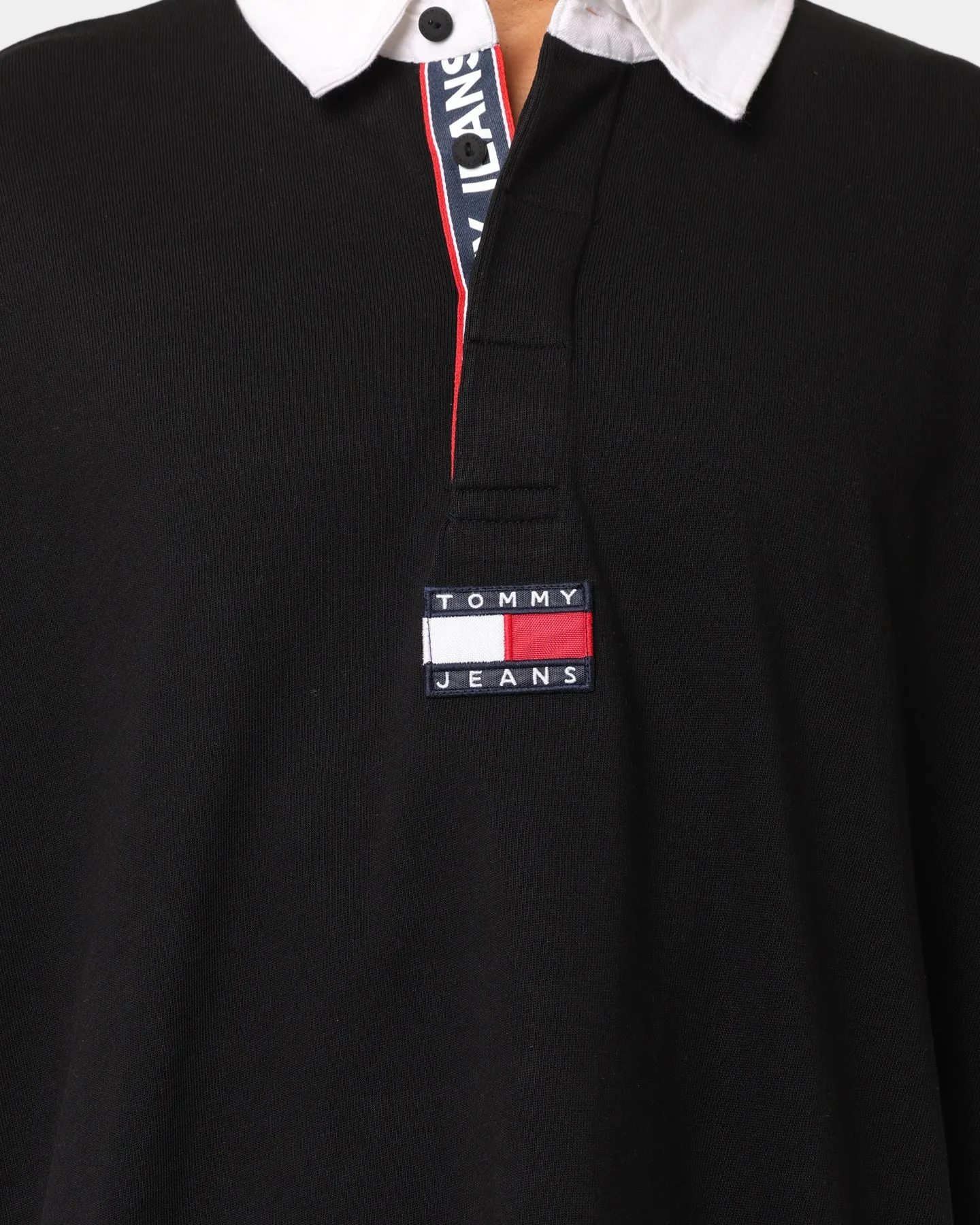 Tommy Jeans Tommy Badge Rugby Shirt Black/Multi