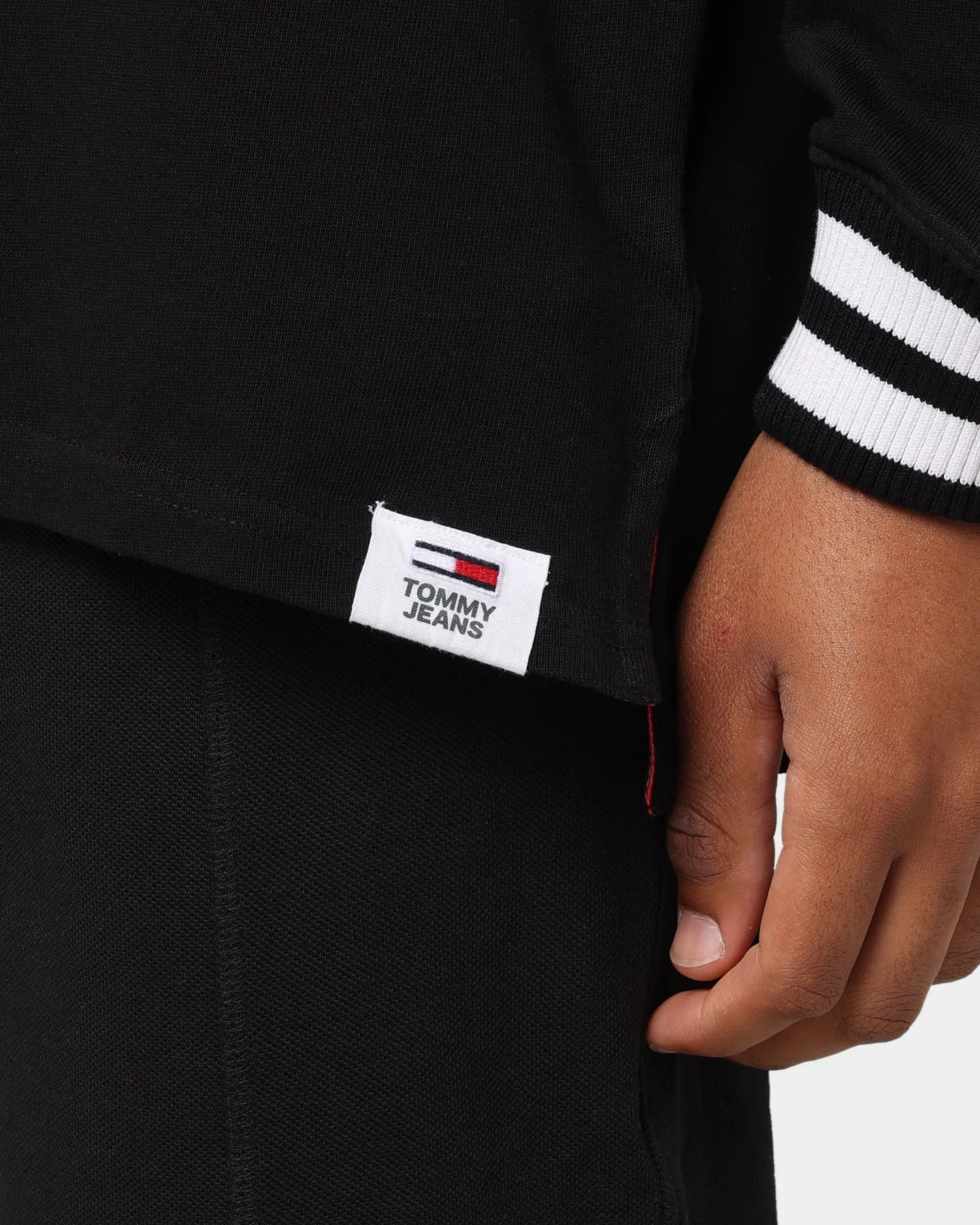 Tommy Jeans Tommy Badge Rugby Shirt Black/Multi