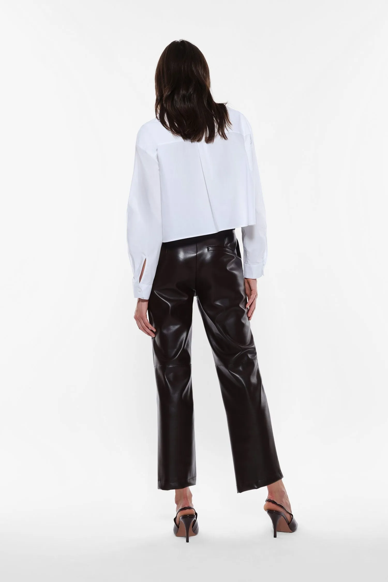 Trousers with Glossy Finish