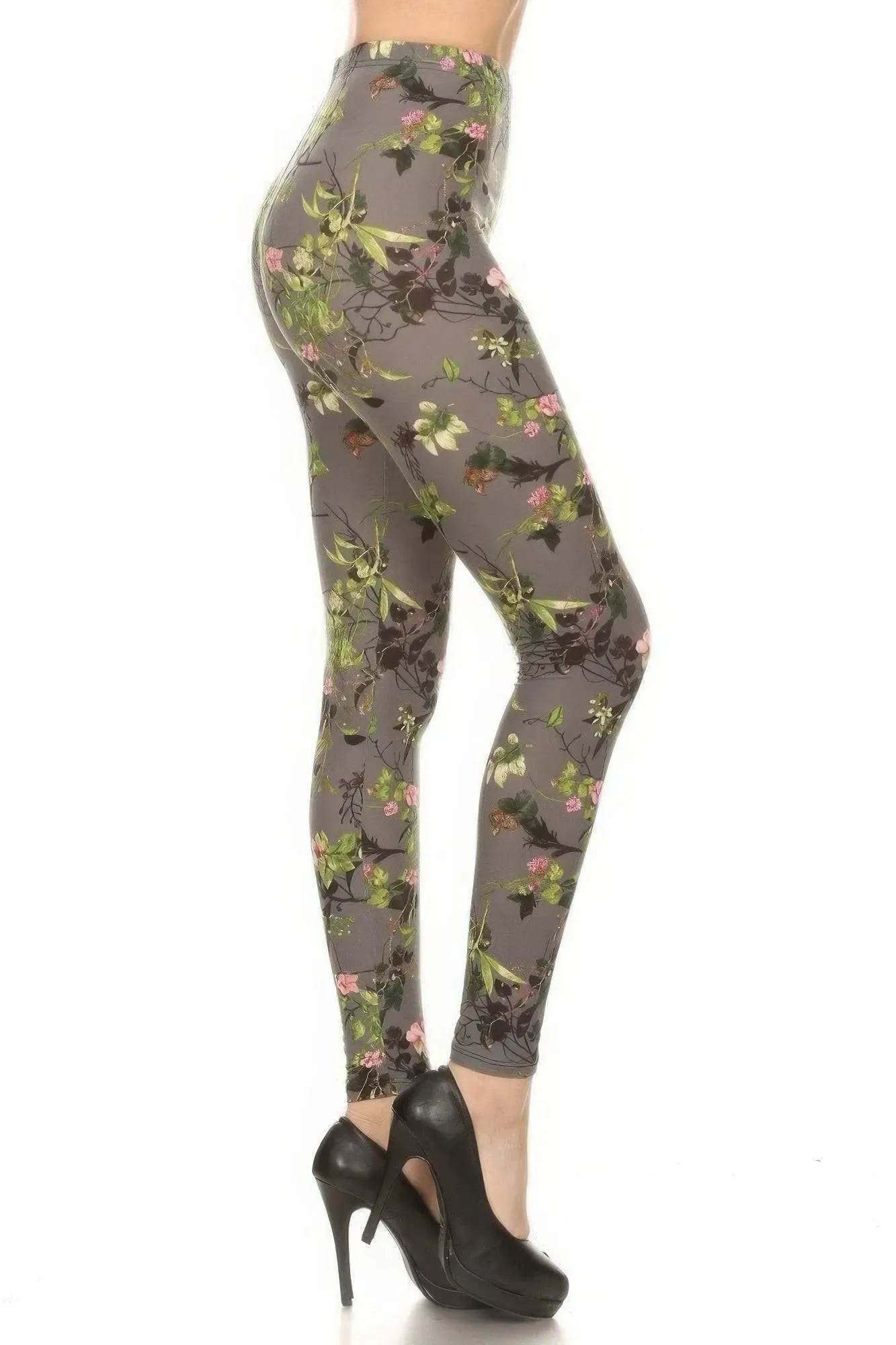 Vibrant Floral High-Waist Leggings