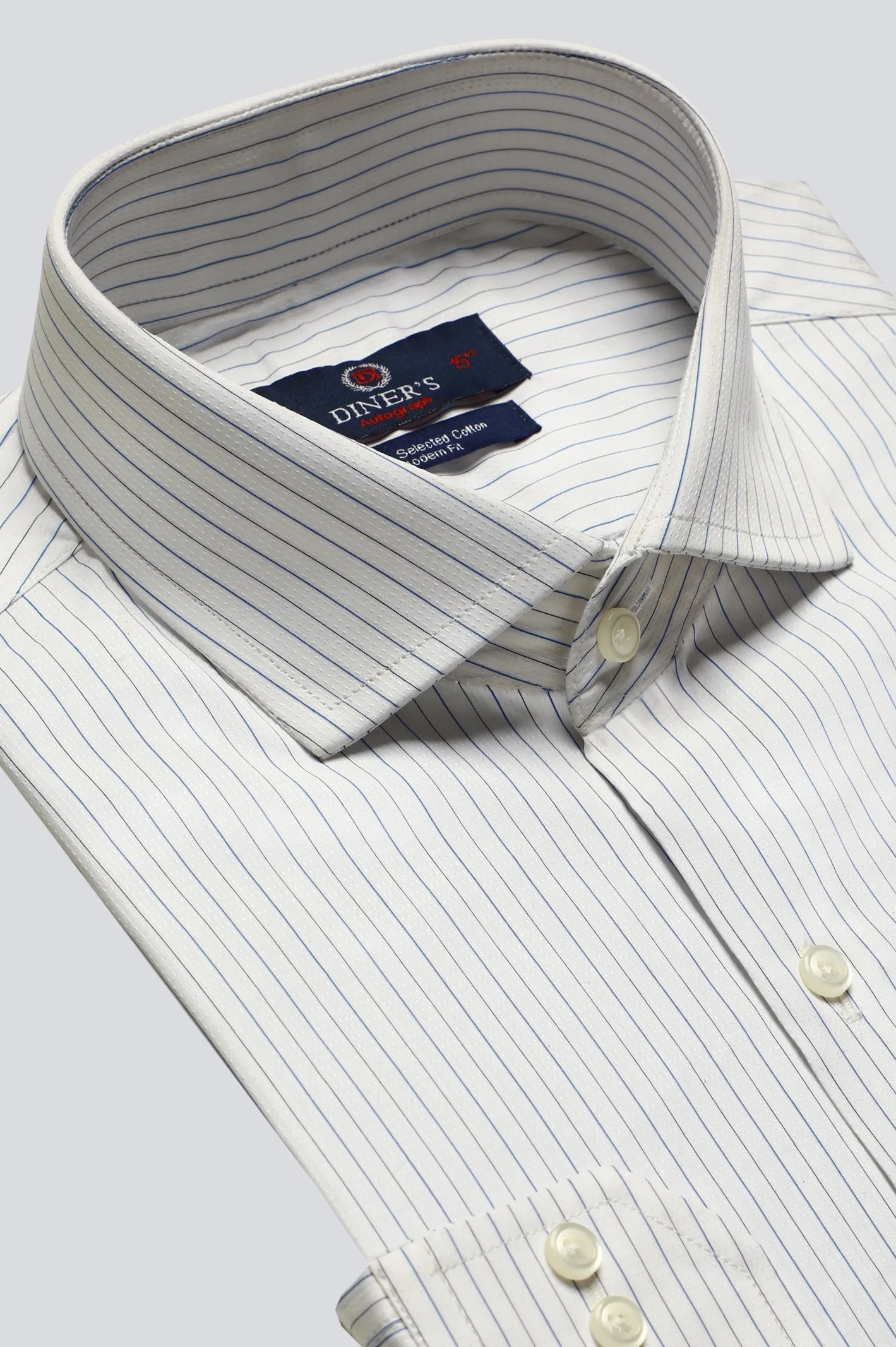 White Pinstripe Formal Autograph Shirt