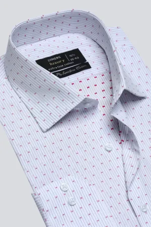 White Pinstripe Formal Shirt