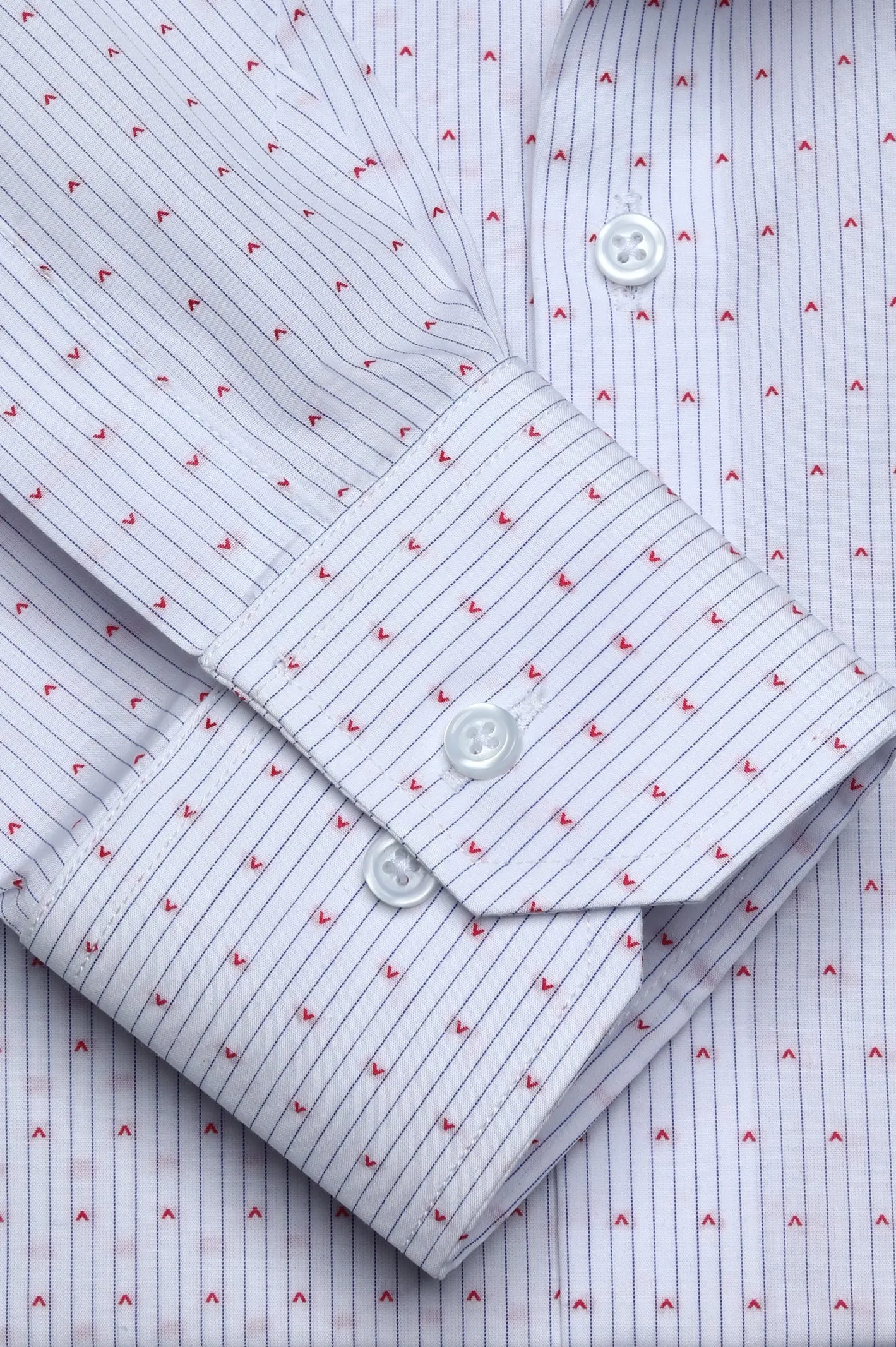 White Pinstripe Formal Shirt