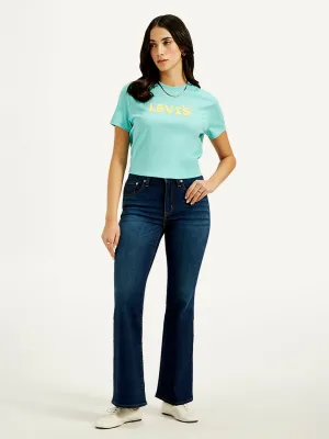 Women's High Rise 726 Slim Flare Fit Navy Jeans