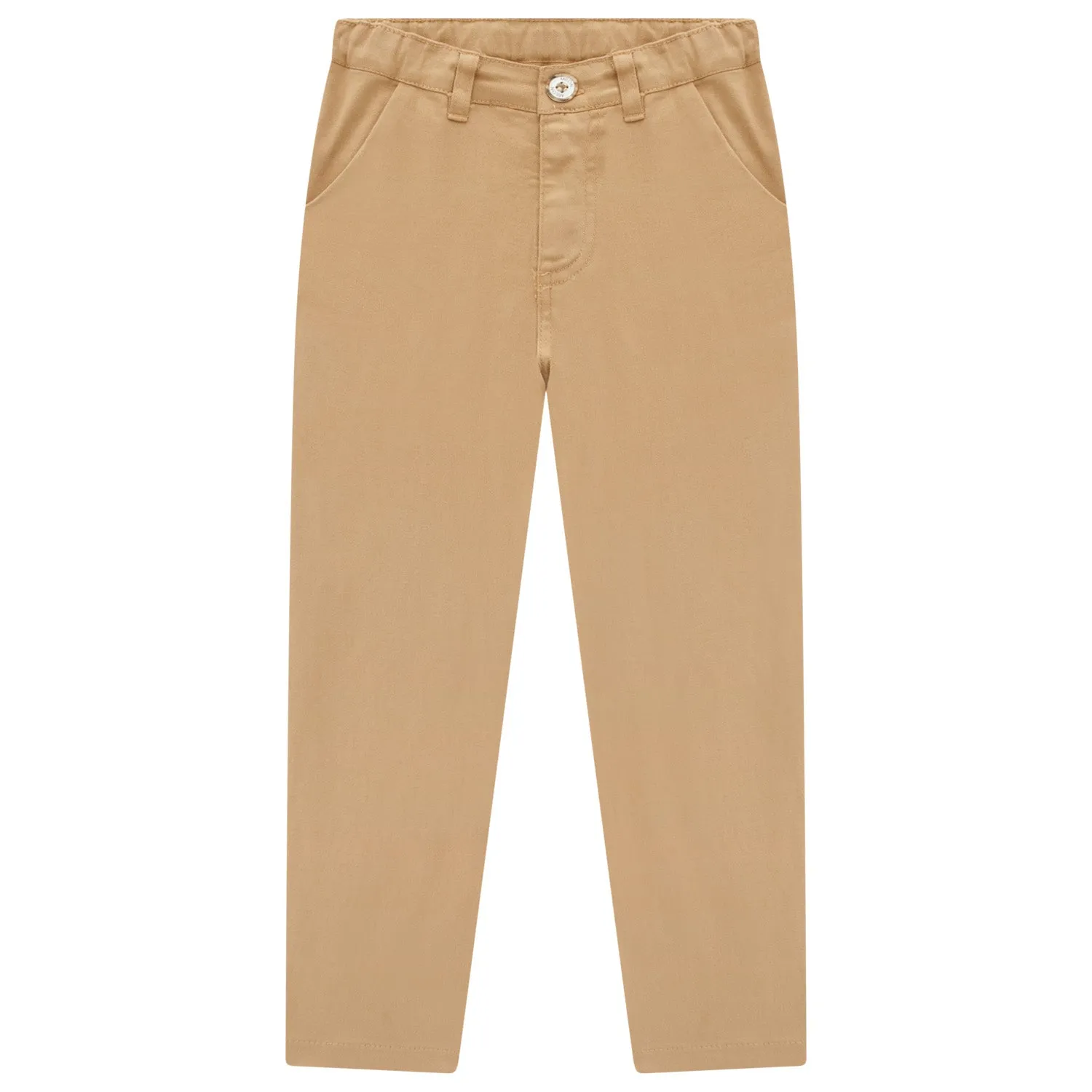 Woven Khaki Pants - Suede