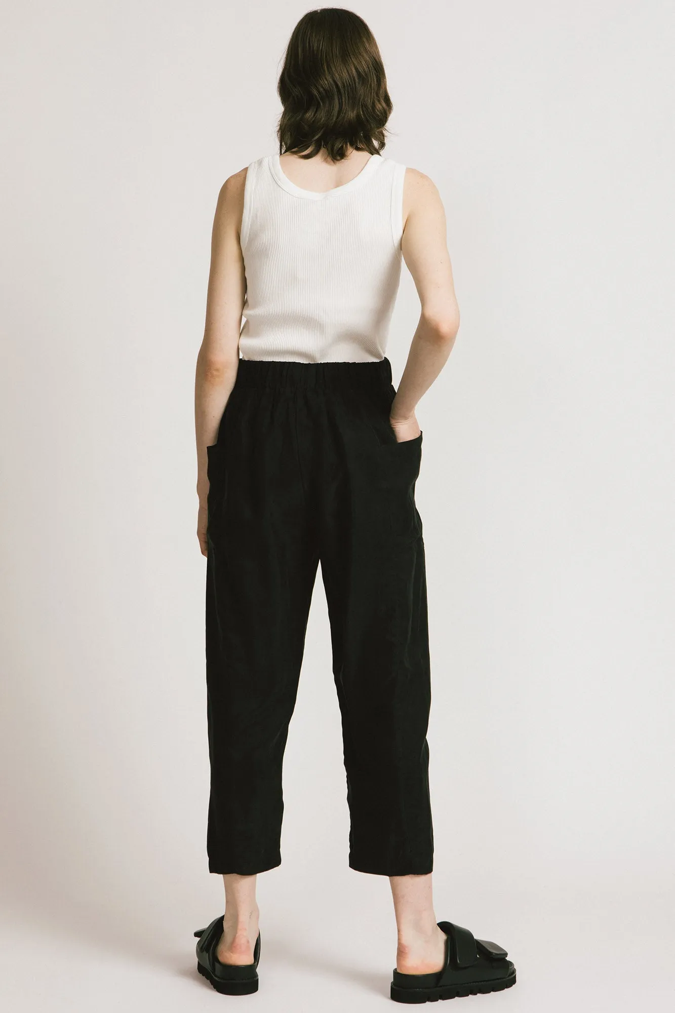Yucca Pant in Black Cupro